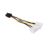 Knadgbft A Dual 4-Pin Molex IDE to 6 Pin PCI-E Graphic Card Power Connector Cable Adapter