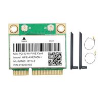 Knadgbft -AXE3000H WiFi Card+Dual Antenna WiFi 6E 2400Mbps Mini PCI-E for BT 5.3 802.11AX 2.4G/5G/6Ghz Wlan Network Card