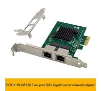 Knadgbft BCM5720 PCIE X1 Gigabit Ethernet Network Card Dual Port Server Network Adapter Card Compatible with PXE VLAN