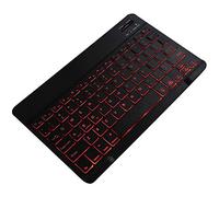 Knadgbft Bluetooth Keyboard with 7-Colors Backlit,Rechargeable Slim Full Size Keyboard with Number Pad for Laptop/Tablet/Smart TV