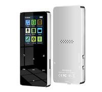Knadgbft Bluetooth MP3 MP4 Player 8G HiFi Music Player Supports Card,with FM Alarm Clock Pedometer E-Book Built-in Speaker-Silver