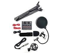 Knadgbft BM800 Condenser Microphone Sound Card Mixer Live Broadcast Recording Set Mic Phone K Song Computer Karaoke Sing