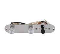 Knadgbft Chrome 3 Way Wired Loaded Prewired Control Plate Harness Switch Knobs for Tele Guitar Parts