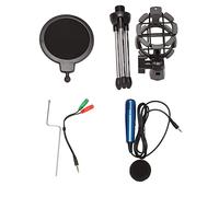 Knadgbft Desktop Microphone Stand with Shock Mount Microphone Clip Condenser Microphone Set