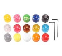 Knadgbft Electric Guitar Speed Control Knobs Multi Color Guitar Pot Buttons Cap Tone & Volume Knob Bass Guitar Knob,15Pcs