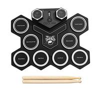 Knadgbft Electronic Drum Set Portable Foldable Roll Up 9 Pads Electric Drums Pad Built in Speaker and Battery Holiday Gift