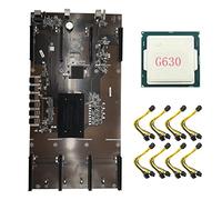 Knadgbft ETH80 B75 BTC Mining Motherboard+8X6PIN to Dual 8Pin Cable+G630 CPU 8XPCIE 16X LGA1155 Support 1660 2070 3090 RX580 GPU