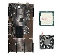 Knadgbft ETH80 B75 BTC Mining Motherboard+G1610 CPU+Cooling Fan 8XPCIE 16X LGA1155 Support 1660 2070 3090 Graphics Card