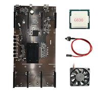 Knadgbft ETH80 B75 BTC Mining Motherboard+G630 CPU+Cooling Fan+Cable 8XPCIE 16X LGA1155 Support 1660 2070 3090 Graphics Card