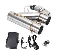 Knadgbft Exhaust Shut-Off Valve System Universal 2.5Inch Dual Valve Electric with Wireless Remote Control