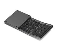 Knadgbft Foldable Bluetooth Keyboard, USB Rechargeable Wireless Keyboard for IOS, Android, Windows PC Laptop Smartphone-Black