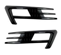 Knadgbft For Golf 7 MK7 2014 2015 2016 2017 Front Bumper Fog Light Grilles Fog Lamp Eyebrow Cover Trim Bright Black