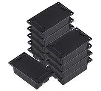 Knadgbft Guitar Bass 9V Battery Holder Compartment Cover Case Black Set of 10