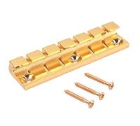 Knadgbft Guitar Bridge 6 Strings Saddles Hardtail Metal Guitar Parts for Electric Guitar with Screw