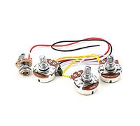 Knadgbft Guitar Wiring Harness Prewired Kit 250K 18mm Pots 2V1T Socket for Electric Guitar Parts