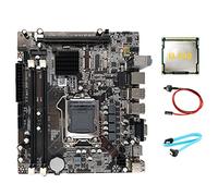Knadgbft H55 Motherboard LGA1156 Supports I3 530 I5 760 Series CPU DDR3 Memory Motherboard+I3 540 CPU+SATA Cable+Switch Cable