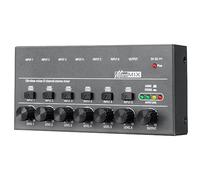Knadgbft Karaoke 6 Channel Professional Stereo Sound Mixer Ultra Low Noise 6 Channel Audio Mixer