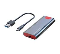 Knadgbft M2 SSD Case M.2 To USB 3.1 Gen 2 10Gbps NVMe SSD Enclosure for NVMe PCIE M Key/ (B+M) Key SSD Hard Disk, M2 SSD Case AC