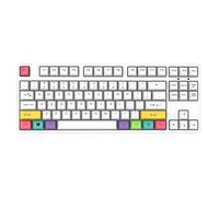 Knadgbft Mechanical Keyboard Wired 87 Keys Gaming Keyboard Light Emitting Keyboard with PBT Keycaps for PC Gamers Computer White