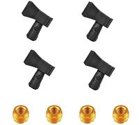 Knadgbft Mic Clips for Stands Microphone Clip Holder Adjustable Condenser Microphone Stand with 4 Copper Nut Adapters
