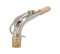 Knadgbft New Alto Saxophone Bend Neck Brass Material Sax Woodwind Instrument Accessory 25mm,Silver