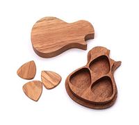 Knadgbft Plectrum Holder Box Guitar Plectrum Holder with 3 Plectrums, Guitarists