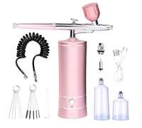 Knadgbft Rechargeable Cordless Airbrush Compressor Airbrush Air Compressor with 0.4mm Nozzle for Barber, Nail Art, Makeup, Model Painting