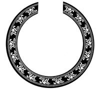 Knadgbft Sound hole Rose Decal Sticker for Acoustic Classical Guitar Parts Black+Silver