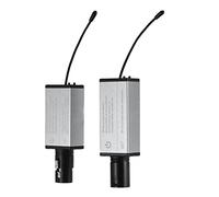 Knadgbft UR-4 Professional Digital Wireless Microphone System Microphone Receiver Microphone Transmitter Micphone Wireless Transmitter with XLR Transmitter Receiver Silver Gray