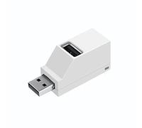 Knadgbft USB 2.0 HUB Adapter Extender Mini Splitter Box 3 Ports for PC Laptop Mobile Phone High Speed U Disk Reader,White