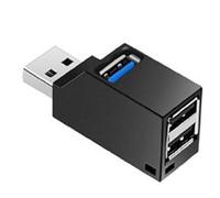 Knadgbft USB 3.0 Hub Adapter Extender Mini 3 Port Breakout U Disk Card Reader for Computer Laptop USB 2.0 Hub PC Replacement Parts