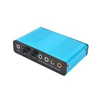 Knadgbft USB 6 Channel 5.1/7.1 Surround External Sound Card PC Laptop Desktop Tablet Audio Optical Adapter Card Easy to Use (Blue)