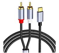 Knadgbft USB C to 2RCA Type-C to Dual RCA Audio Cable Audio Video USB Cord for Phone, Tablet, 1M