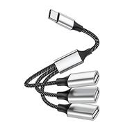Knadgbft USB C To USB OTG Adapter Cable Type C Male To USB2.0 Female Expansion HUB Docking Station for U Disk, Type C To 3 USB