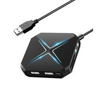 Knadgbft USB Hub 3.0 Splitter 1 Drag 6 High-Speed With Sound Card TF SD Card Multi-Function Conversion Expansion HUB Easy To Use Black