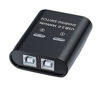 Knadgbft USB Switch 2 Port Manual USB HUB Two Computers Share U Disk Printer Device Two in One Out USB2.0 Sharer
