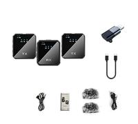 Knadgbft Wireless Noise Canceling Microphone System Portable Collar Clip Interview Camera Video Recording