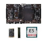 Knadgbft X79 BTC Miner Motherboard with E5 2630 V2 CPU RECC 8G DDR3 RAM 120G SSD 5X PCIE Support 3060 3070 3080 Graphics Card