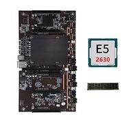 Knadgbft X79 H61 BTC Mining Motherboard LGA 2011 DDR3 Support 3060 3070 3080 Graphics Card with E5 2630 CPU+RECC 4G DDR3 RAM