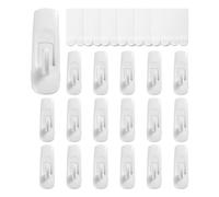 Knadgbft18 Hooks+24 Strips Medium Utility Hooks Organize Hanging Hooks Heavy Duty with Adhesive Strips