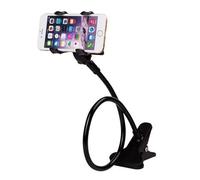 KNAEE Gooseneck Phone Holder, phone holder for bed Flexible Lazy Arm Cell Phone Stand Holder 360 Adjustable Clamp Bracket Mount Desk for iPhone16 15 14 13 Series, Samsung and All Phone Models (Black)