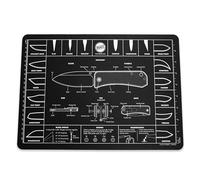 Knafs - Knife Mouse Pad - Oversized Shop Mat 10x14 Inch