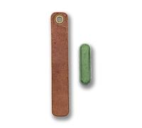 Knafs - Leather Strop for Honing Pocket Knives - Includes Stropping Compound