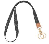 Knagsfa Lanyards for ID Badges, Cute Neck Lanyard Keychain for Women, Polka Dots and Hearts Long Lanyards for Keys and Wallet, Black White Hearts