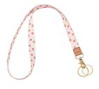 Knagsfa Lanyards for ID Badges, Neck Lanyards for Keys with Metal Hook, Cute Keychain Lanyard for Women, Lovely Peach