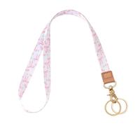 Knagsfa Lanyards for ID Badges, Neck Lanyards for Keys with Metal Hook, Cute Keychain Lanyard for Women, Bow Cherry