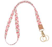 Knagsfa Lanyards for ID Badges, Neck Lanyards for Keys with Metal Hook, Cute Keychain Lanyard for Women, Polka Dot Cherry