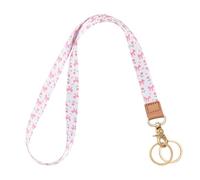 Knagsfa Lanyards for ID Badges, Neck Lanyards for Keys with Metal Hook, Cute Lanyard Keychain for Women, Pink Bow
