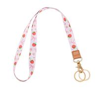 Knagsfa Lanyards for Keys, Neck Lanyards for ID Badges with Metal Hook, Cute Lanyard Keychain for Women, Strawberry Bow