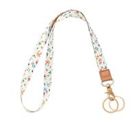 Knagsfa Lanyards for Keys, Neck Lanyards for ID Badges with Metal Hook, Cute Lanyard Keychain for Women, Flower